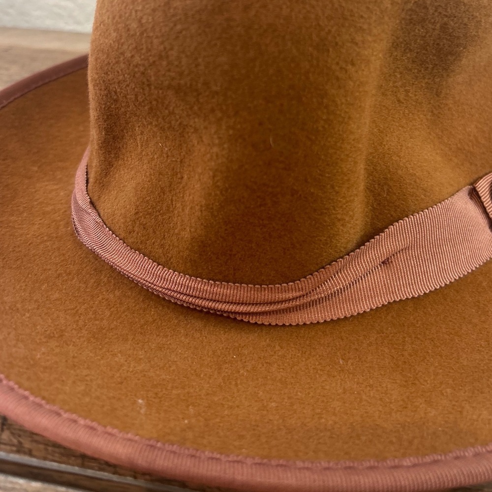 Bruno Capelo Princeton Collection Brown Australian Wool Fedora Hat Medium - Picture 4 of 7